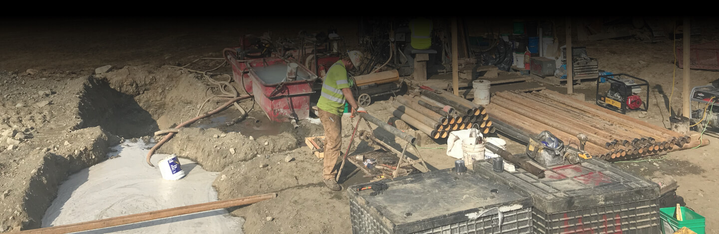 Worker on a dig site.